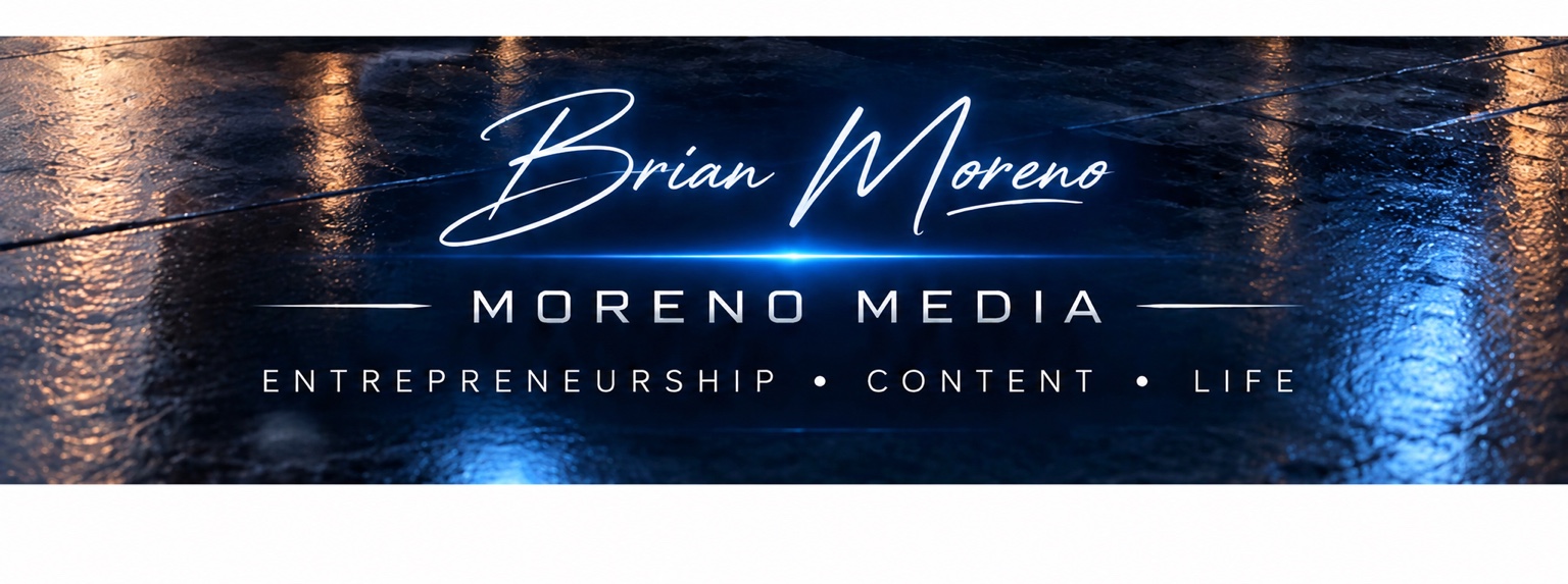 Brian Moreno signature — Moreno Media. Entrepreneurship, Content, Life.